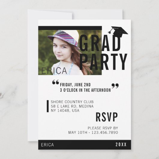 Trendy Magazine Hoesje Geïnspireerd Afstudeerder Kaart (Achterkant)