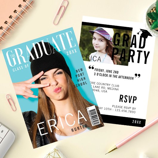 Trendy Magazine Hoesje Geïnspireerd Afstudeerder Kaart