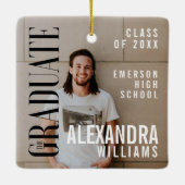 Trendy Magazine Hoesje geïnspireerd op Afstuderen  Keramisch Ornament (Achterkant)