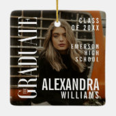 Trendy Magazine Hoesje geïnspireerd op Afstuderen  Keramisch Ornament (Achterkant)