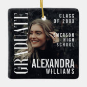 Trendy Magazine Hoesje geïnspireerd op Afstuderen  Keramisch Ornament (Voorkant)