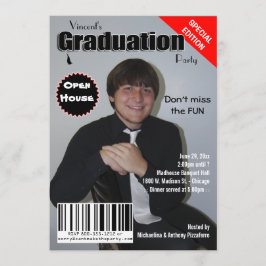 Trendy Magazine Hoesje Graduation Party Invite Kaart