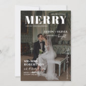 Trendy Magazine Hoesje met kerst getrouwd Feestdagenkaart (Voorkant)