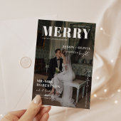 Trendy Magazine Hoesje met kerst getrouwd Feestdagenkaart