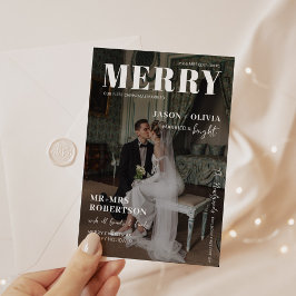 Trendy Magazine Hoesje met kerst getrouwd Feestdagenkaart
