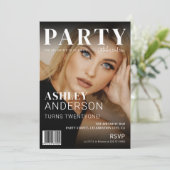 Trendy Magazine Hoesje | Verjaardagsfeestje Kaart (Staand voorkant)