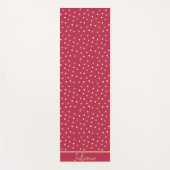 Trendy Magenta & Gold Confetti Stippen op maat Yogamat (Voorkant)
