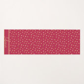 Trendy Magenta & Gold Confetti Stippen op maat Yogamat (Voorkant (horizontaal))