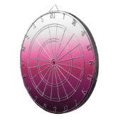trendy magenta maroon marsala burgundy ombre dartbord (Voorkant Rechts)