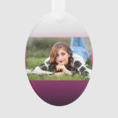 trendy magenta maroon marsala burgundy ombre ornament (voorkant)