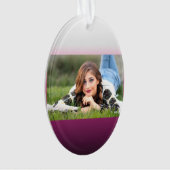 trendy magenta maroon marsala burgundy ombre ornament (voorkant)