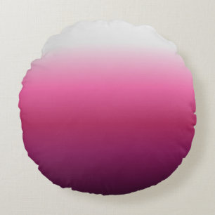 trendy magenta maroon marsala burgundy ombre rond kussen