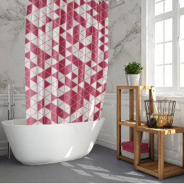 Trendy Magenta roze Geometric Pattern Douchegordijn