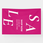 Trendy Magenta SALE Eenvoudige winkel Zakelijke ad Spandoek (Horizontaal)