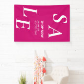 Trendy Magenta SALE Eenvoudige winkel Zakelijke ad Spandoek (Insitu)