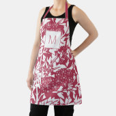 Trendy Magenta William Morris Floral Monogram Schort (Insitu)