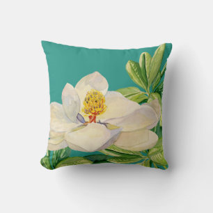 Trendy Magnolia Floral art Decoratief Sierkussen