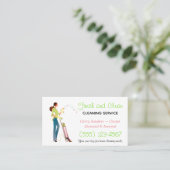 Trendy Maid House Cleaning Service Visitekaartje (Staand voorkant)