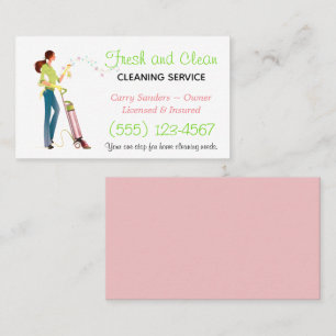 Trendy Maid House Cleaning Service Visitekaartje