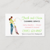Trendy Maid House Cleaning Service Visitekaartje (Voorkant)
