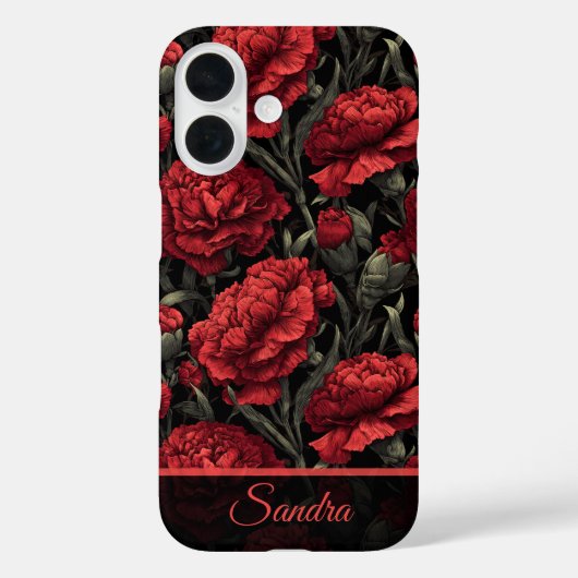 Trendy Maid Of Honor Gift Carnation Flower Name Case-Mate iPhone Case (Achterkant)