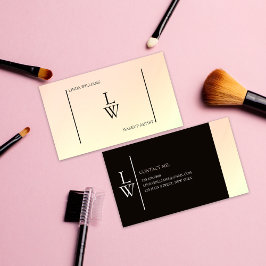 Trendy make-up artiest licht kleurrijk verloop visitekaartje