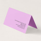 Trendy make-up artiest Lila & orchidee kleur monog Visitekaartje (Achterkant)