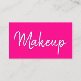 Trendy make-up kunstenaar roze handgeschreven salo visitekaartje