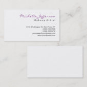 Trendy Makeup Artiest White Stylish Visitekaartje (Voorkant / Achterkant)