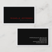 Trendy Makeup Artist Black White Red Visitekaartje (Voorkant / Achterkant)