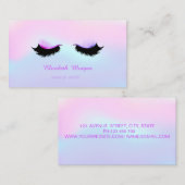 Trendy Makeup Artist, Holografisch Faux Lashes Visitekaartje (Voorkant / Achterkant)