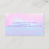 Trendy Makeup Artist, Holografisch Faux Lashes Visitekaartje (Achterkant)