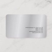 Trendy Makeup Artist Silver Gray Monogram Visitekaartje (Achterkant)