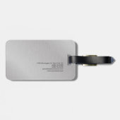 Trendy Makeup Artist Silver Grey Oranje Monogram Bagagelabel (Achterkant horizontaal)