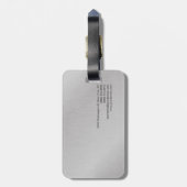 Trendy Makeup Artist Silver Grey Oranje Monogram Bagagelabel (Achterkant verticaal)