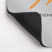 Trendy Makeup Artist Silver Grey Oranje Monogram Muismat (Hoek)