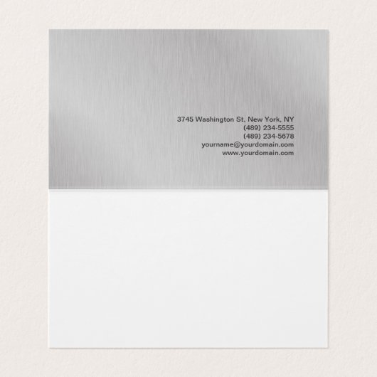 Trendy Makeup Artist Silver Grey Oranje Monogram Visitekaartje (Binnenkant ongevouwen)