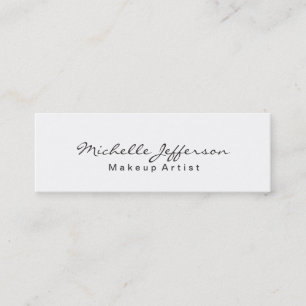 Trendy Makeup Artist White Script Visitekaartje