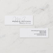 Trendy Makeup Artist White Style Visitekaartje (Voorkant / Achterkant)