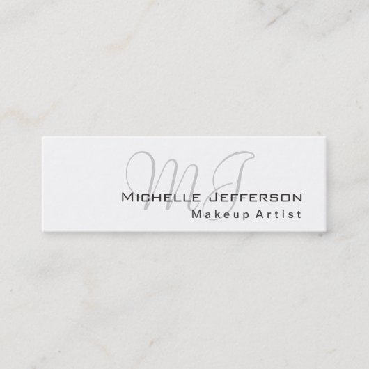 Trendy Makeup Artist White Style Visitekaartje (Voorkant)