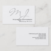 Trendy Makeup Artist White Style Visitekaartje (Voorkant / Achterkant)