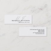 Trendy Makeup Artist White Style Visitekaartje (Voorkant / Achterkant)