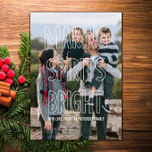 Trendy Making Spirits Bright Overlay Holiday Feestdagenkaart