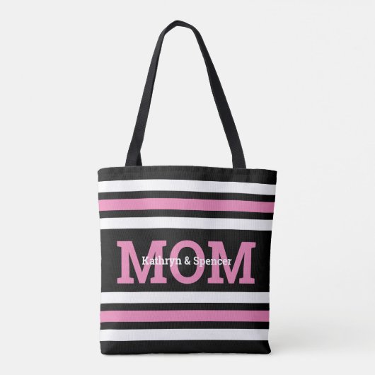 Trendy "Mam" Personalized Tote Bag (Achterkant)