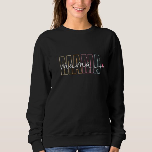 Trendy MAMA causaal sweatshirt (Voorkant)