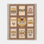 Trendy mama! Custom Leopard Print Moeder Citaten Fleece Deken (Voorkant)