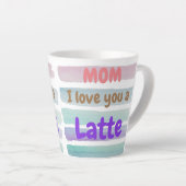 Trendy mama, ik hou van je, een latte latte mok (Rechterhoek)