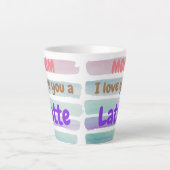Trendy mama, ik hou van je, een latte mok (Voorkant)