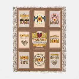 Trendy Mama! Op maat gemaakte luipaardprint moeder Fleece Deken