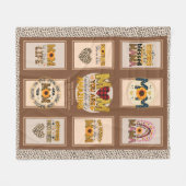 Trendy Mama! Op maat gemaakte luipaardprint moeder Fleece Deken (Voorkant (Horizontaal))